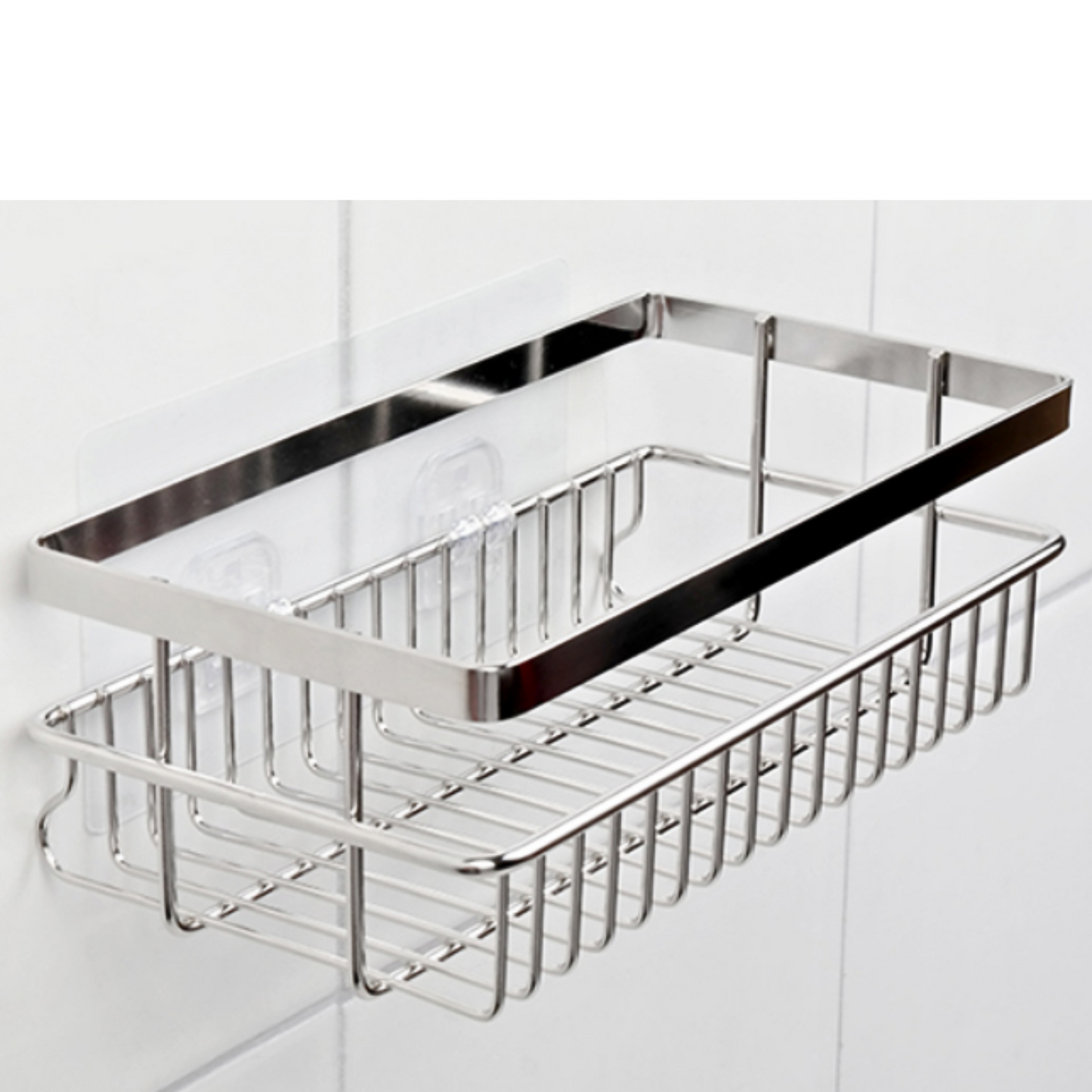 Smart Adhesive Multi Functional Stainless Steel Compact Caddy Shelf